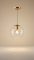 Clear Glass Globe Pendant Light