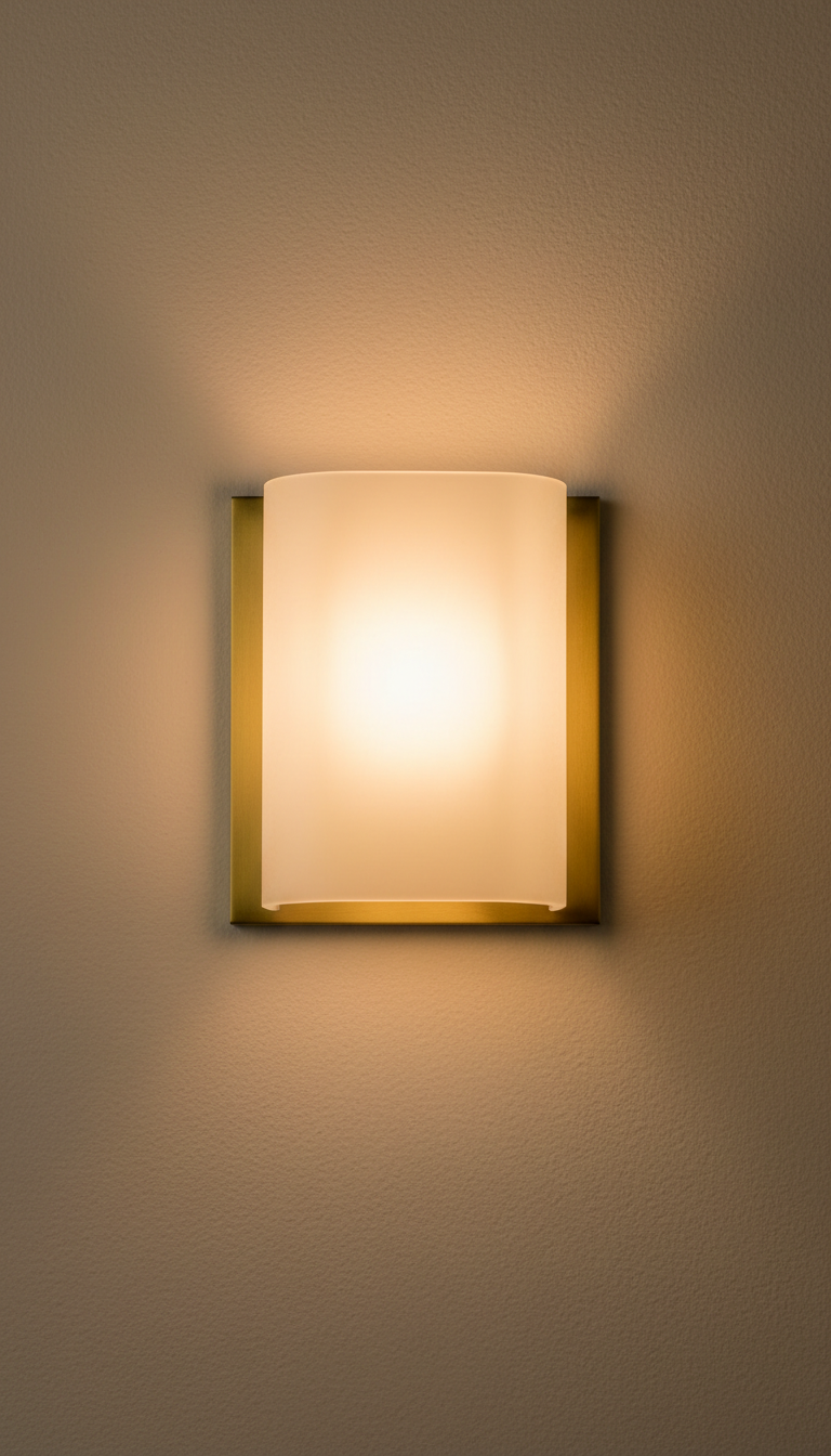 Frosted Glass Linear Wall Sconce