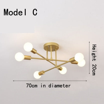 Modern Long Pole Rotating Ceiling Lamp-1