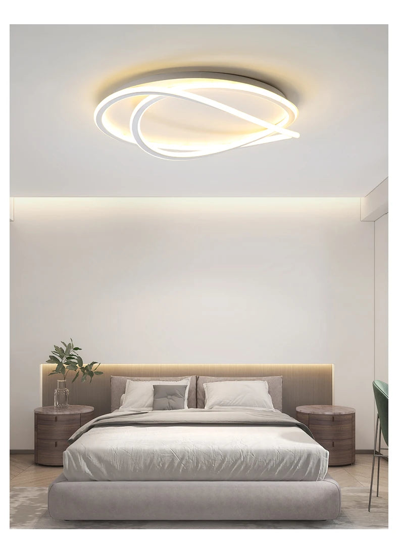 Modern LED Lights White Ceiling Light for Living Room Bedroom Study Lustre Home Decorative Ceiling Lamp Indoor Lighting Fixture