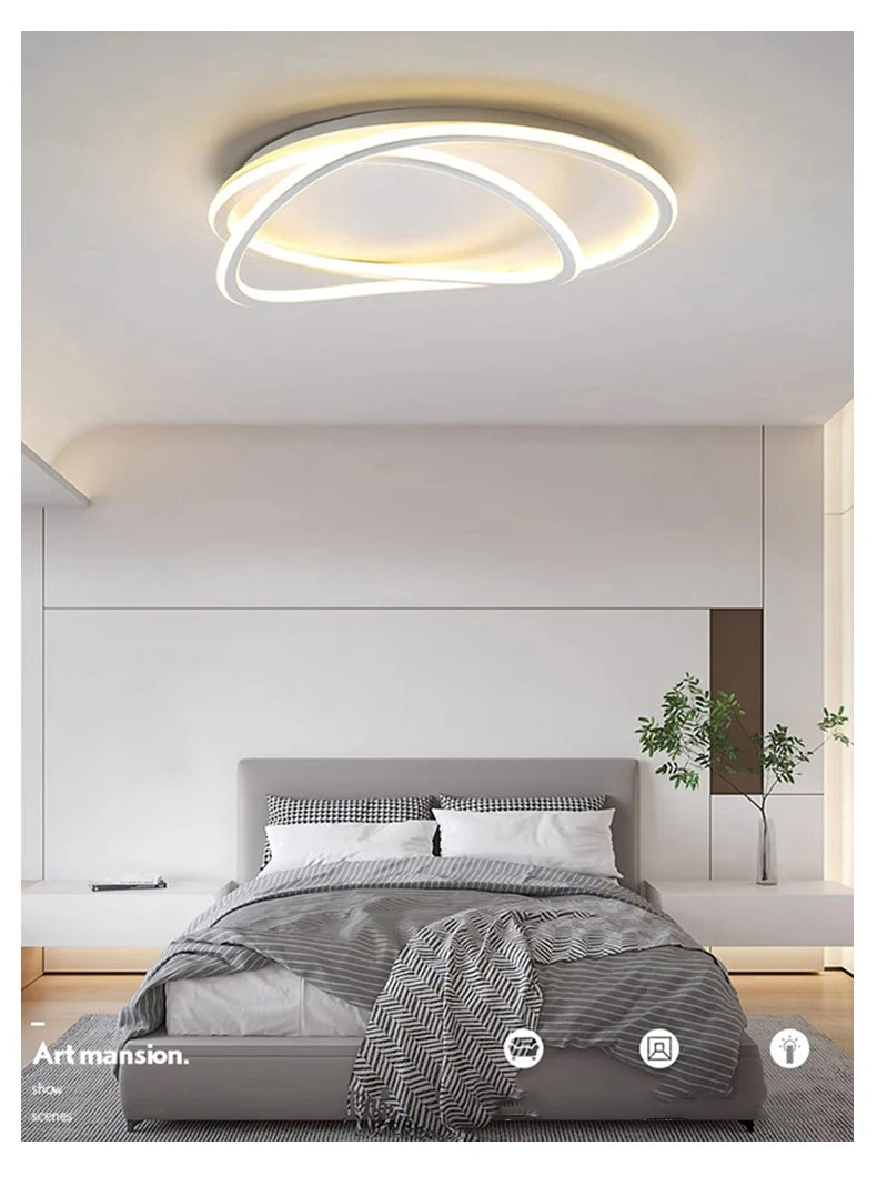 Modern LED Lights White Ceiling Light for Living Room Bedroom Study Lustre Home Decorative Ceiling Lamp Indoor Lighting Fixture