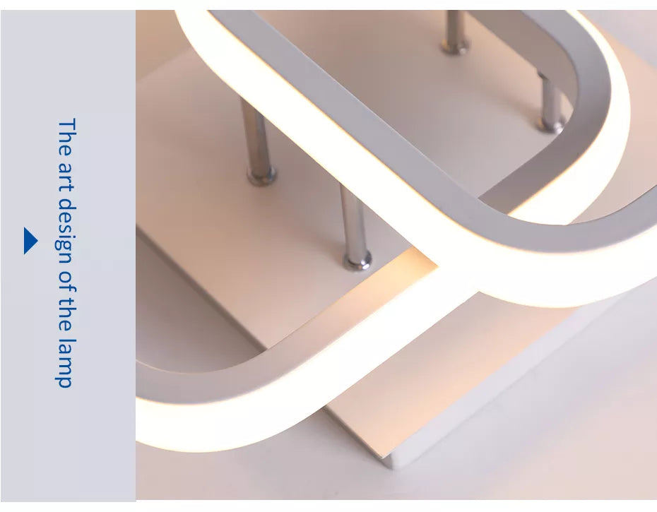 LED Corridor Ceiling Chandelier - White Lampshade, Cold White Lighting-2