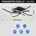 LED Ceiling Lamp Modern Warm/Cold/3 color/DimmableFor Home Balcony Aisle Bedroom Dining Room Waves Curved Design Panel Light