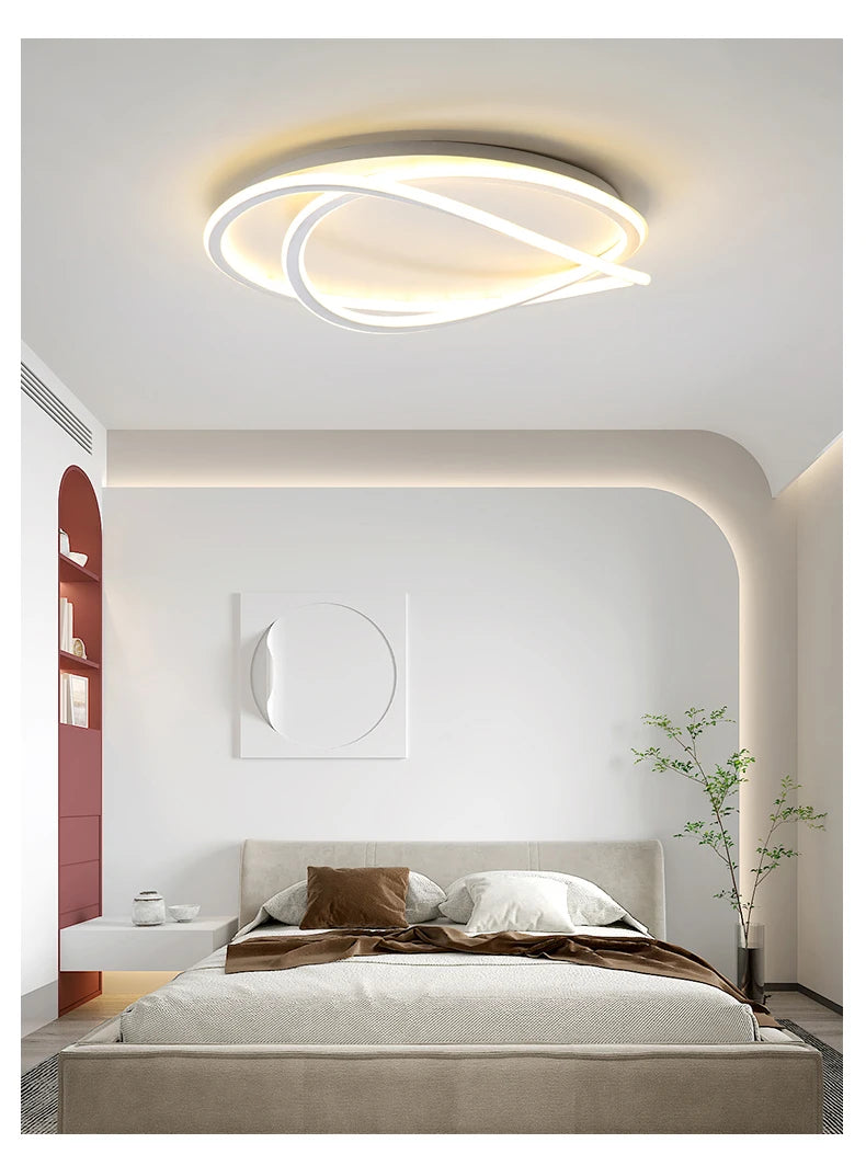 Modern LED Lights White Ceiling Light for Living Room Bedroom Study Lustre Home Decorative Ceiling Lamp Indoor Lighting Fixture