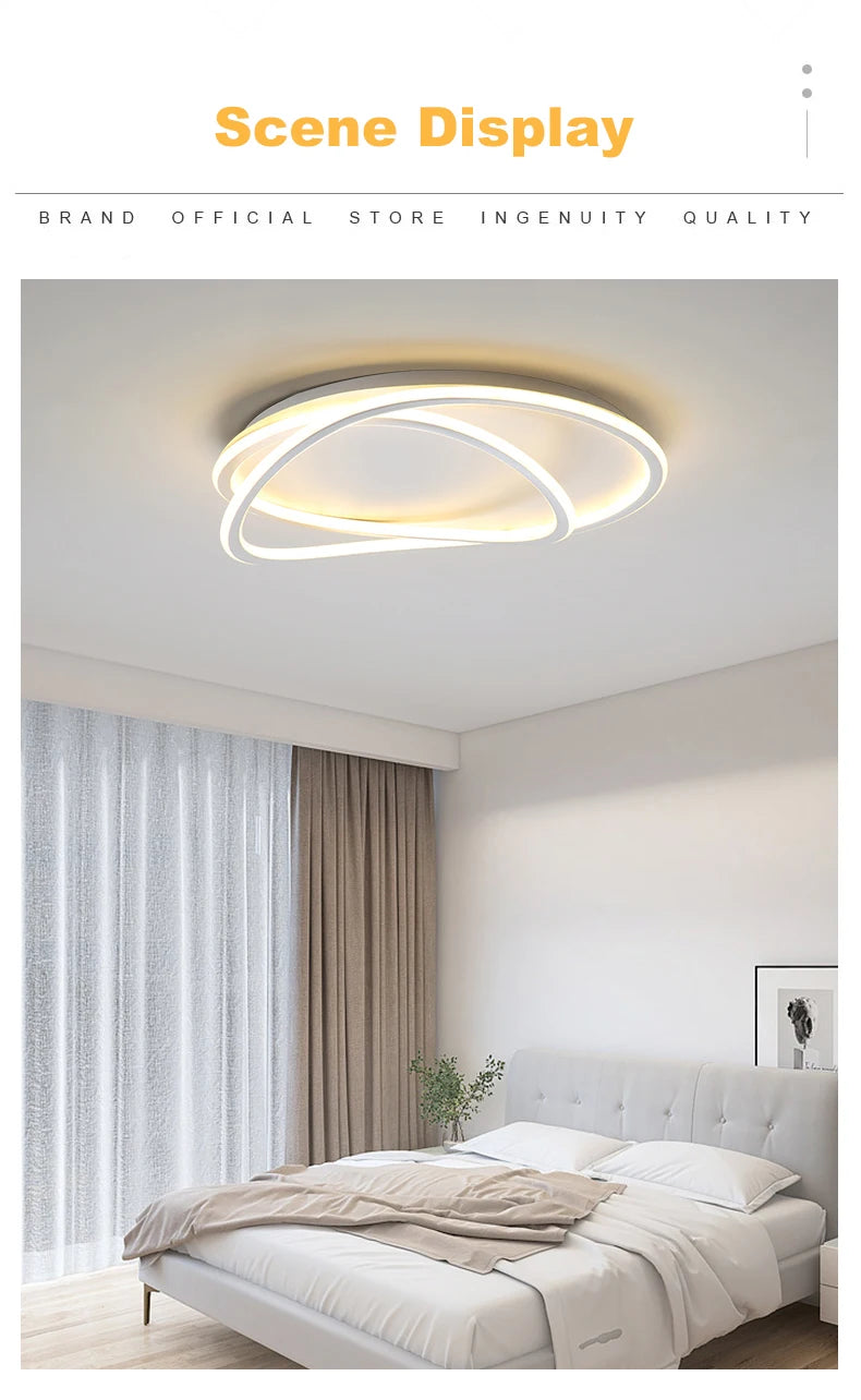 Modern LED Lights White Ceiling Light for Living Room Bedroom Study Lustre Home Decorative Ceiling Lamp Indoor Lighting Fixture