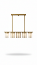Linear Brass Pendant Light