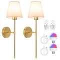 Battery Wall Sconces Set of 2 with Remote-0