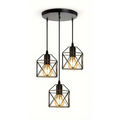 3-Light Industrial Ceiling Light-0